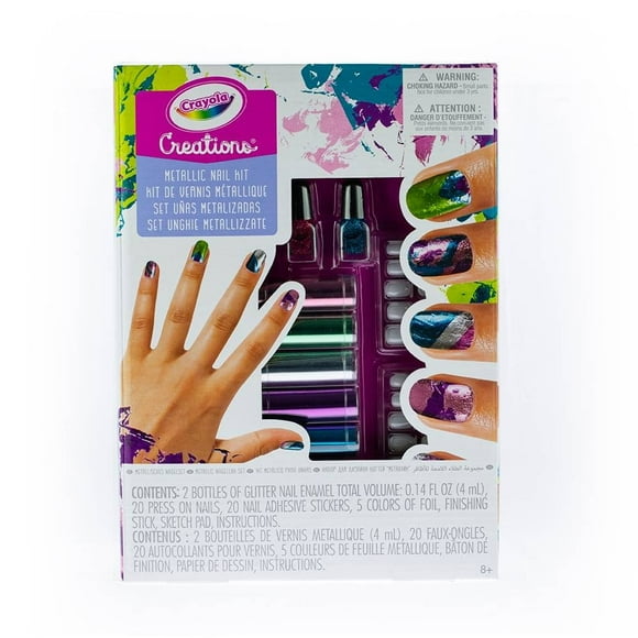 Set de Juego Crayola Metallic Nail Desing