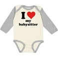 thumbnail image 3 of Inktastic I Heart My Babysitter Boys or Girls Long Sleeve Baby Bodysuit, 3 of 5