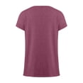 thumbnail image 5 of LINGLANG Womens Summer Tops Dressy Casual Summer Short Sleeved T Shirt Solid Color Covered Sleeve Top Tshirts Shirts, 5 of 6