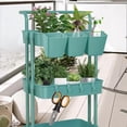 thumbnail image 6 of 5 Pack Hanging Cup Holders, Multipurpose Rolling Cart Accessories Utility Cart Accessories for Art Craft Supplies, Space Saving Hanging Storage Basket Pencil Holder Makeup Organizers (Blue), 6 of 7