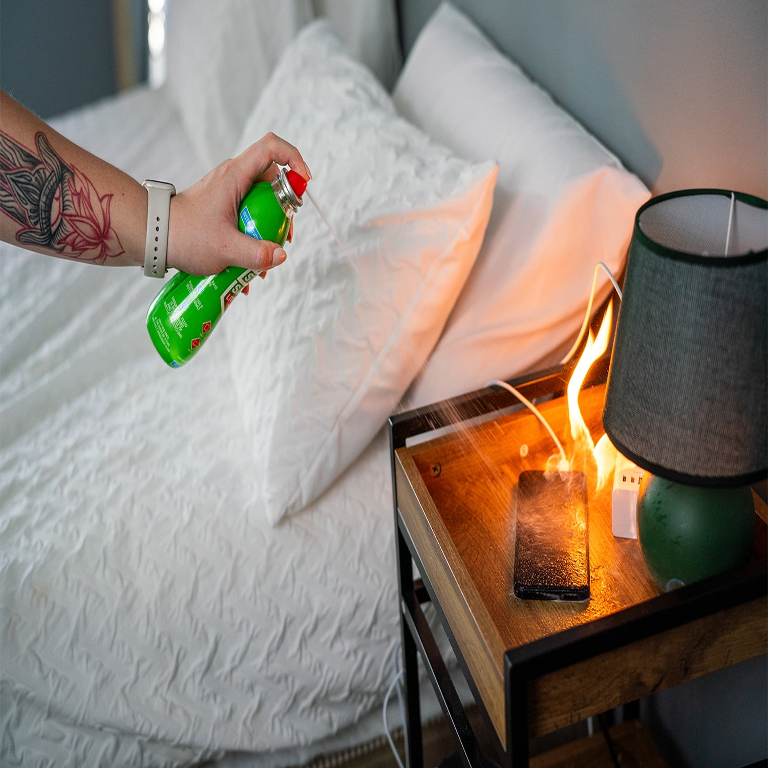 StaySafe Lithium Fire Extinguishing Spray By LifeSafe Technologies | Water Based, Eco-Friendly, Non-Toxic Fluid | Suppresses Fires Caused By Lithium-Ion Batteries in Phones and Electronics| 3-Pack