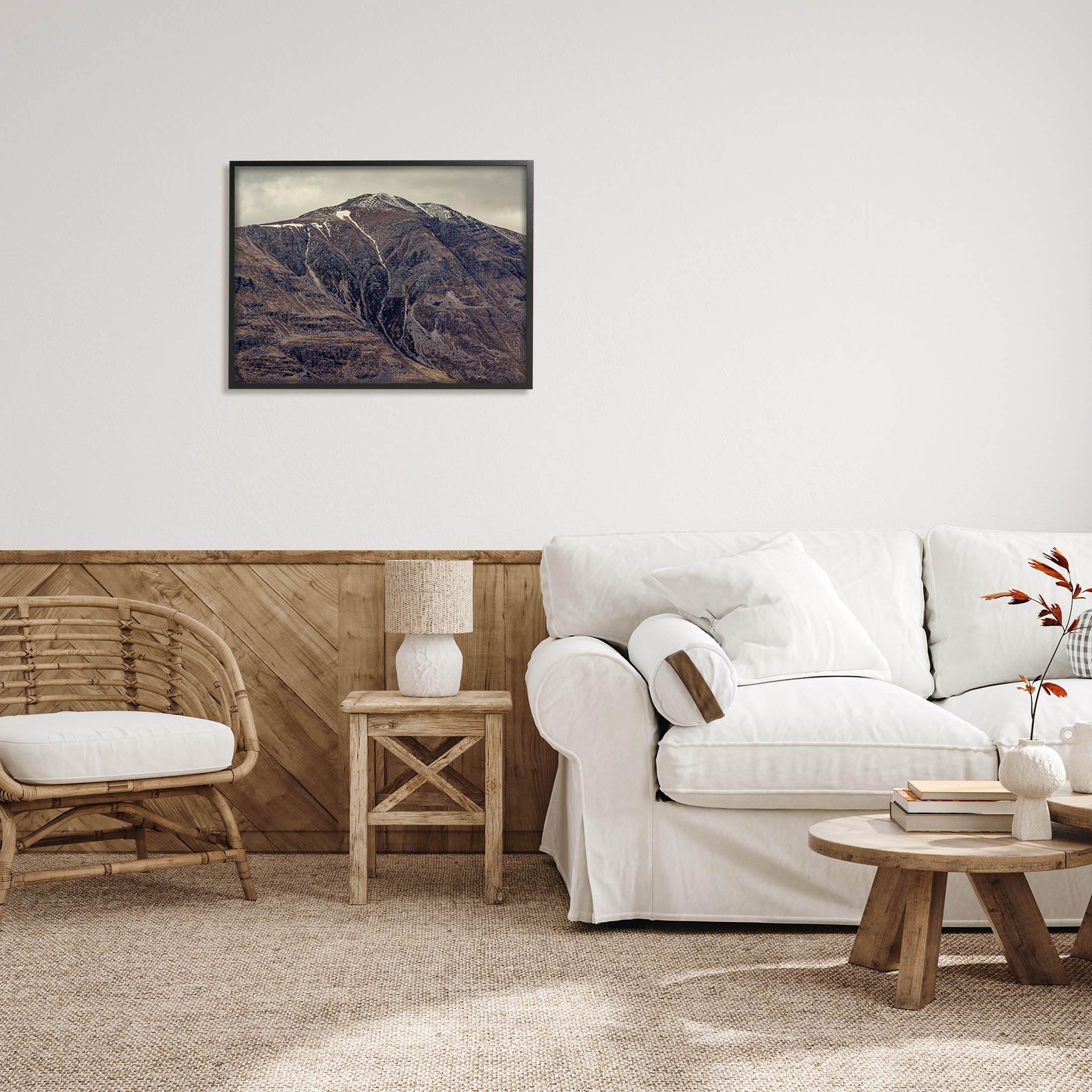 Stupell Industries Cloudy Mountain Peak Slope Photograph Black Framed Art Print Wall Art, Design by Lil' Rue
