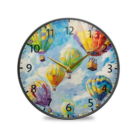BZSMCE Wall Clock Acrylic Size：9.5*9.5in/11.9*11.9in Colorful Ascent Design Pattern Clock
