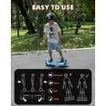 thumbnail image 4 of SIMATE 6.5" Hoverboard for Kids adults，Ages 6+,8.5 mph & 8.5 Miles, Self Balancing Wheel Scooter,Bluetooth Speakers and LED Light,Pink, 4 of 7