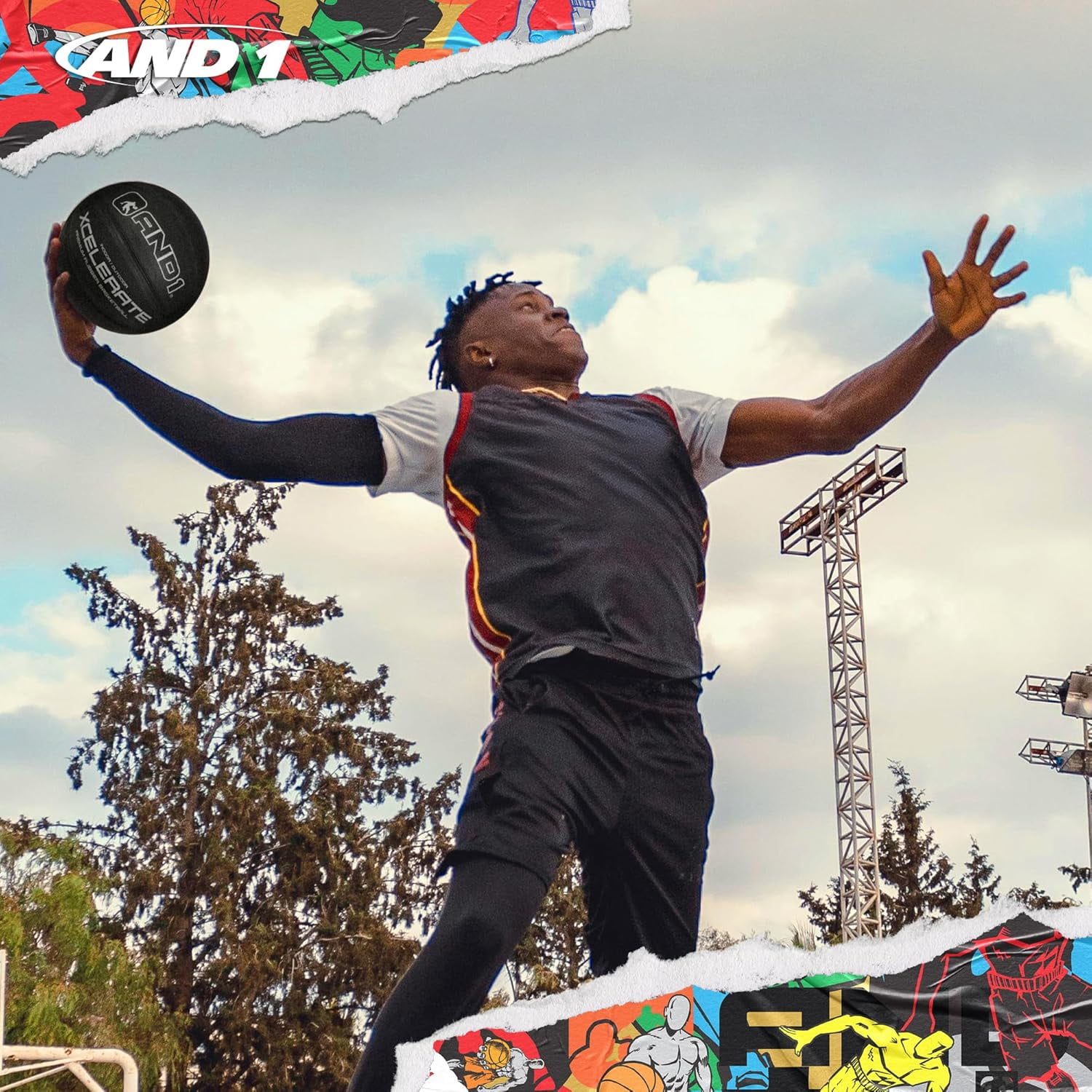 AND1 Xcelerate Basketball: Size 7 (29.5") - Deep Channel Construction, for Indoor/Outdoor Use