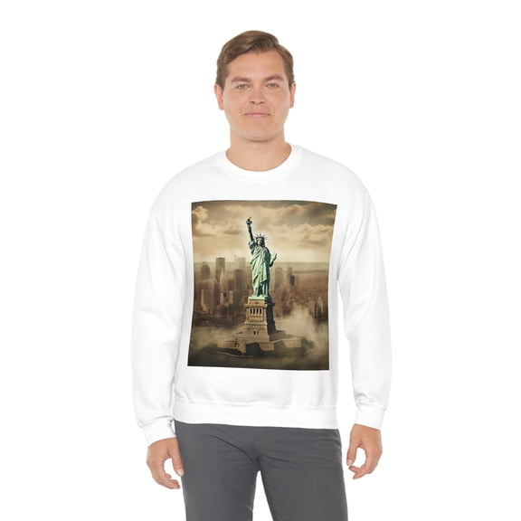 Statue of Liberty Urban Wanderlust Unisex Heavy Blend Crewneck Sweatshirt