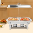 thumbnail image 2 of Wildnix Large Capacity Chafing Dish with Two Food Trays, Stainless Steel Buffet Server with Foldable Bracket, Heat Consistency for Catering, 2 of 5