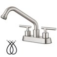thumbnail image 1 of Grifo para lavabo de lavandería Aolemi Utility de 4 pulgadas en el centro de níquel cepillado, 1 of 8