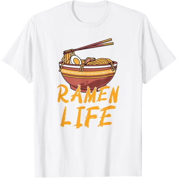 T-SHIRTRamen Life Vintage Japanese Ramen Kawaii Anime Noodle Kids T-Shirt mens t shirt,white,women,funny,misfits,men,journey