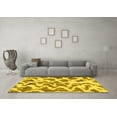 thumbnail image 3 of Ahgly Company Machine Washable Indoor Rectangle Abstract Yellow Modern Area Rugs, 3' x 5', 3 of 4