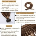 thumbnail image 2 of MY-LADY 100pcs 0.5g/Strands I Tip Remy Human Hair Extensions Micro Bead Loop Straight Balayage Hair Natural Hairpiece 18inch #4P27 Medium Brown & Dark Blonde, 2 of 8
