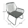 thumbnail image 3 of Reid Wicker Chat Set, Gray and White, 3 of 7