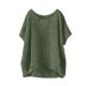 thumbnail image 3 of Top de encaje color crema,Blusa de mujer con cuello redondo y manga 3/4, corte holgado informal, mezcla de poliéster y elastano, ideal para uso diario en casa, sopatenor, 3 of 7