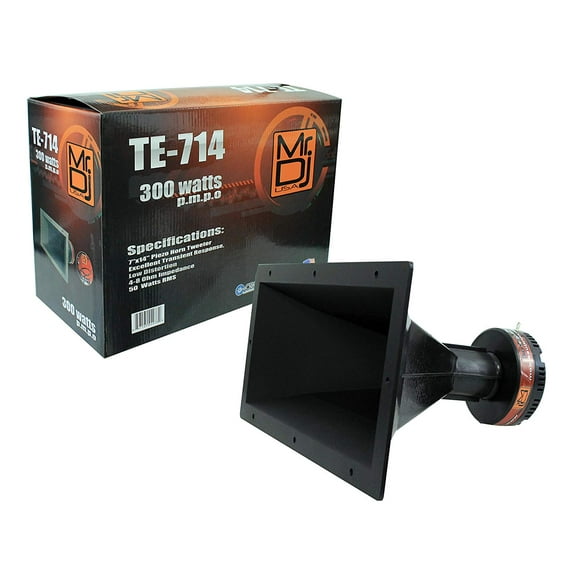 MR DJ TE-714 7"x14" 300W PRO Audio PA/DJ Wide Screw-ON Type PIEZO Horn Tweeter