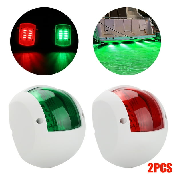 LED Boat Navigation Lights, EEEkit Red & Green Boat Bow Light Marine