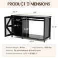 thumbnail image 4 of OC Orange-Casual 55-75 Gallon Fish Tank Stand with Cabinets and Shelves, Aquarium Tank with Power Outlets, Heavy Duty Steel Frame with Wooden Storage Shelf, 1200LBS Capacity, Black, 4 of 7