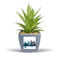 thumbnail image 1 of London Tower Bridge Outline England Fake Pineapple Flower Pot Vase Mini Decor, 1 of 3