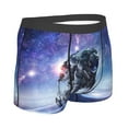 thumbnail image 3 of Disketp Astronauts Start Running Men'S Boxer Briefs,Soft And Breathable Cotton Underwear With Comfortflex Waistband, 3 of 9