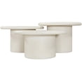 thumbnail image 3 of Meridian Furniture Emara Cream Concrete 3pc. Indoor / Outdoor Coffee Table, 3 of 10