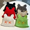 thumbnail image 4 of ROZYARD Popular Bobble Hat Knit Beanie Hat with Cat Ear Women Winter Warm Hat Sweet Girls Bucket Hat Soft Breathable Cap, 4 of 18