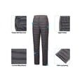 thumbnail image 5 of Little Donkey Andy Women's Lightweight Puffy Pants Puffer Quilted Ski Insulation Pants for Winter Snow Grey XL, 5 of 8