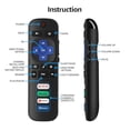 thumbnail image 5 of 2 Pack Replacement Remote Controls for Roku TV,Compatible with TCL/Hisense/Sharp/Philips/Onn/Element Roku TV (Not for Roku Stick,Box or Speaker), 5 of 7