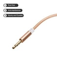 thumbnail image 3 of 3.5mm Aux Cable Male to Male Auxiliary Audio HiFi Headphone Cord 3.3ft Nylon Braided, Gold, 3 of 6