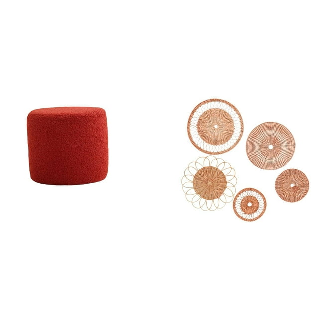 Escabel,Reposapiés pequeño,taburete otomano,sofá,taburete de té,Reposapiés Cubo Taburete Taburete para Dormitorio Baño,Manualidades de pared,Decoración para colgar en la pared,ratán
