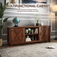 thumbnail image 6 of Vineego 58"Modern Farmhouse Barn Two-Door Tv Stand for TVs up to 65",Rustic Brown, 6 of 8