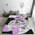 thumbnail image 6 of Lil Peep Bear Flannel Blanket Funny Ultra-Soft Micro Warm Throw Blanket Fleece Blanket Interesting Gift 60"X50", 6 of 9