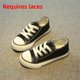 thumbnail image 3 of Zapatos Canva para niños, zapatos informales de moda con parte inferior plana para otoño, estilo coreano, versátiles, de pizarra blanca, para niños y niñas, 3 of 5