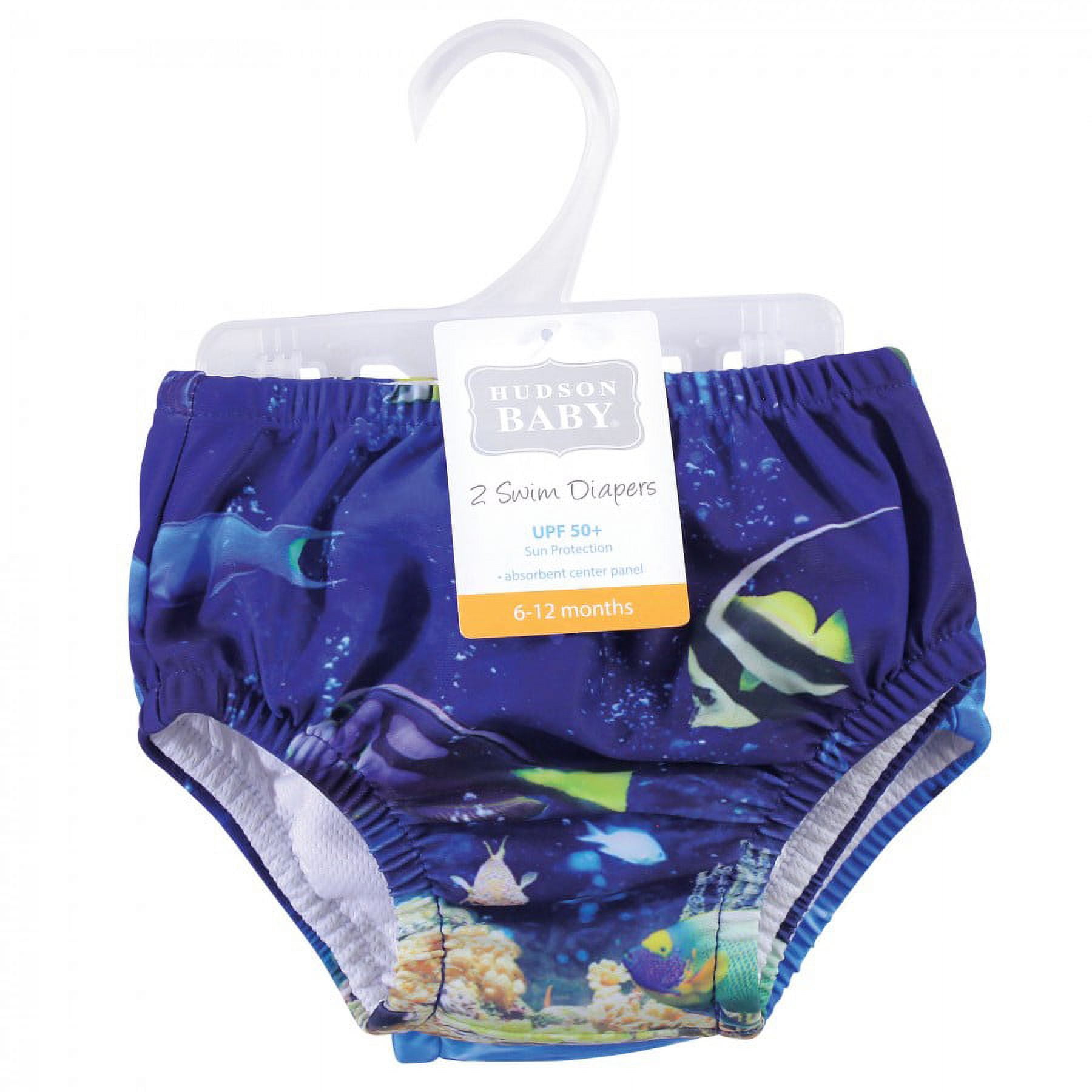 Hudson Baby Infant and Toddler Unisex Swim Diapers, Coral Reef Dolphin, 5 Toddler