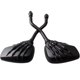 thumbnail image 1 of Pairs Of Distinctive Skull Skeleton Hand 8mm 10mm Rearview Side Mirror Compatible Motorcycle Scooter Moped Bike Standard Bike (red), 1 of 5