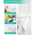 thumbnail image 3 of No Hook Shower Curtain with Snap in Liner, Watercolor Eucalyptus Leaves Lemon Sage Green Pattern Hotel Shower Curtains for Bathroom, Washable Shower Curtain Liner Set with Mesh Top Window, 60"x72", 3 of 6
