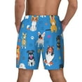 thumbnail image 4 of Gaeub Cute Dogs Mens Swim Trunks Stretch Beach Shorts Quick Dry for Men Swim Shorts Swimwear with Pockets- Medium, 4 of 9