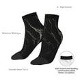 thumbnail image 6 of Pofeuu Black Marble Texture Abstract Print 30cm Socks, Adult Running Hiking Socks for Youth and Adult, 6 of 7
