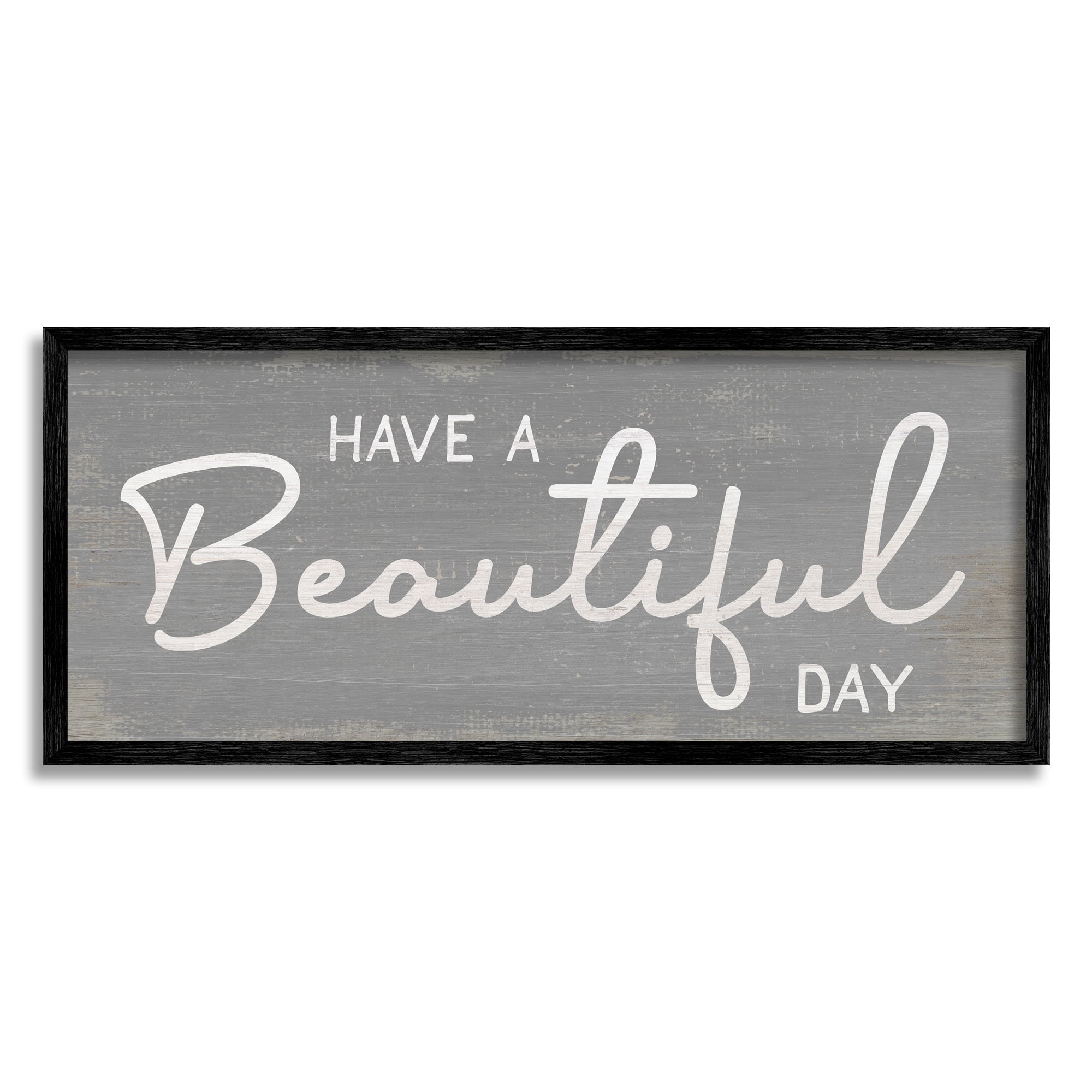 Stupell Industries Have a Beautiful Day Motivational Phrase Positive Attitude, 24 x 10, Design by Daphne Polselli