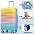 thumbnail image 6 of VANCORE 3 Piece Hardshell Luggage Set(20/24/28), ABS Hardside Lightweight Suitcase Set with Dual Spinner Wheels, Carry-On & Check-In Sizes for Travel & Business, Blue&Orange, 6 of 9
