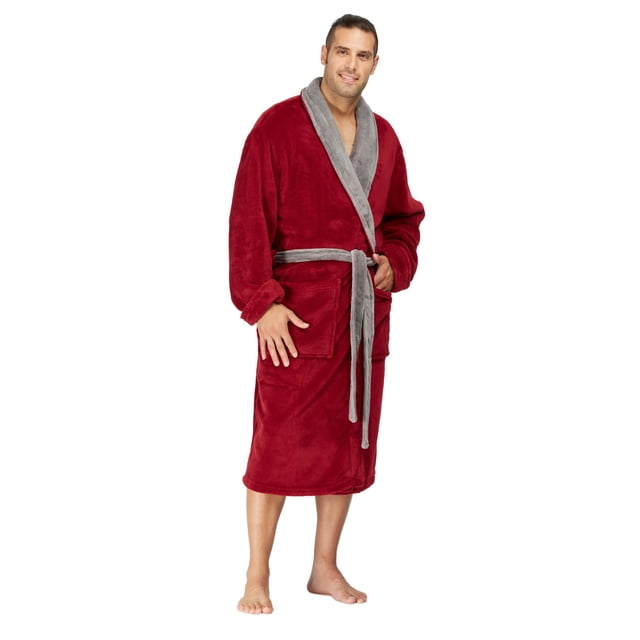 Peignoir pour Homme en Molleton Doux à Col Châle