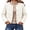 White, variant on Womens Quilted Jacket Collarless Snap Button Down Long Sleeve Fall Winter Casual Puffer Coat Lightweight Warm Outerwear with Pockets
