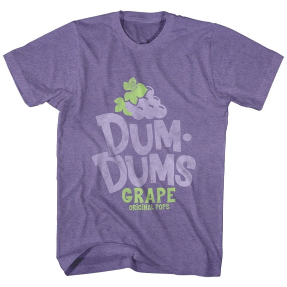 Dum Dums Grape Retro Purple Heather Adult T-Shirt