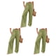 thumbnail image 4 of Pantalones Sonducket Verano Primavera Bolsillos Largo Suelto Casual Pierna ancha Cintura alta Vintage Amarillo Verde S, 4 of 6
