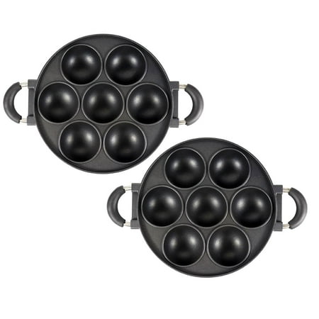 2Pcs Seasoned Cake Pan 7 Cup Pan With Handle Nonstick Round Baking Pan Cup Cake Baking Trays For Oven Cookware For And Scones Cake Mould 2Pcs Seasoned Cake Pan 7 Cup Pan With Handle Nonstick Round Baking Pan Cup Cake Baking Trays For Oven Cookware For And Scones Cake Mould