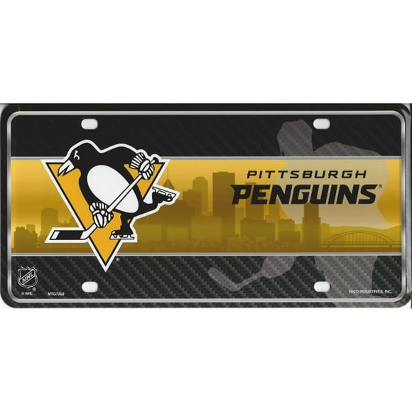 Pittsburgh Penguins Metal License Plate