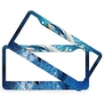 thumbnail image 2 of License Plate Frame Dolphin Car License Plate Frame 2 Pieces Dolphin Love Metal License Plate Cover for Women Men US Vehicles Standard, 2 of 6