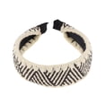 thumbnail image 5 of Unique Bargains 1 Pc Headband Yarn-edge Hair Accessories for Women Beige Black, 5 of 5