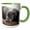 Green/White, variant on 3drose, Cute Black Labrador Retriever Face Pet Dog Photo, 11oz Magic Transforming Mug