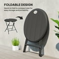 thumbnail image 4 of Outsunny Foldable Outdoor Dining Table, Patio Dining Table, Dark Grey, 4 of 10