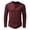 Wine, variant on HAJWOH Men's Casual Front Placket Basic Long Sleeve Henley Polo Shirt Muscle Workout Athletic Tee Tops
