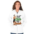 thumbnail image 3 of Popeye Olive Oyl Too Cute Halloween Zip Hoodie Sweatshirt Women Brisco Brands L, 3 of 6